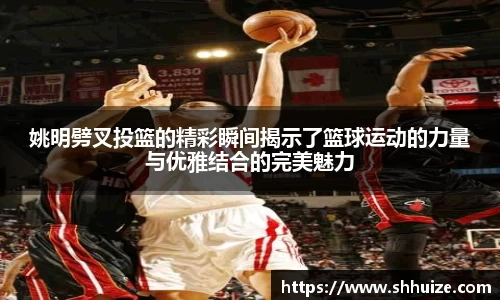 姚明劈叉投篮的精彩瞬间揭示了篮球运动的力量与优雅结合的完美魅力